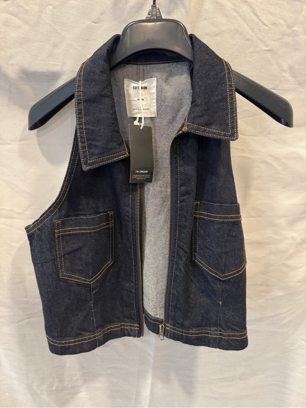 Cotton On women’s Dark Blue Denim Vest